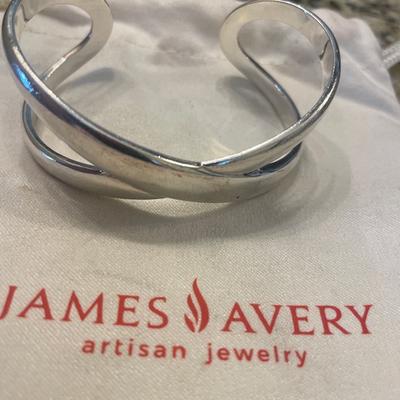 James Avery Silver Crossover Cuff Bracelet. Like new! Retired. - Picture 2 of 3